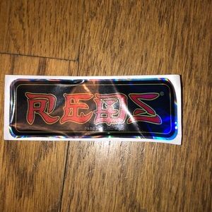 Reds brand new skateboarding sticker